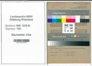 Entnazifizierung Else Baumeister , geb. 09.02.1906 (Bankangestellte)