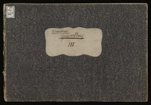 Band III: Generalbaß III
