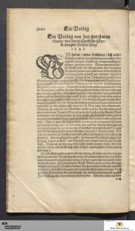 Ein Predig von den gutthaten Gottes