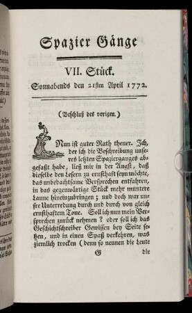 VII. Stück. Sonnabends den 21ten April 1772.
