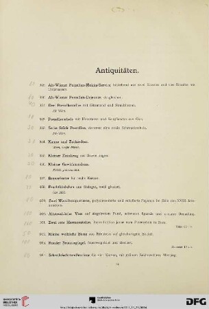 Antiquitäten (Nr. 949-1091)