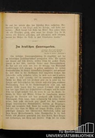 Im deutschen Bauerngarten.