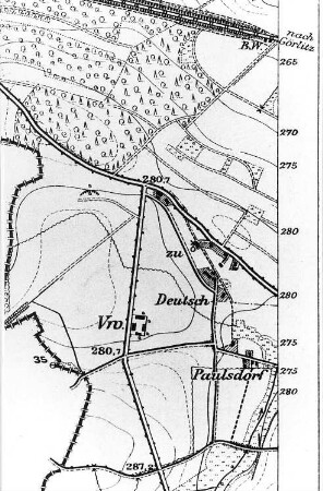 Markersdorf-Deutsch-Paulsdorf. Meßtischblatt, Sekt. Reichenbach, 1886