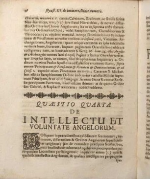 Qvaestio Qvarta De Intellectu Et Voluntate Angelorum.