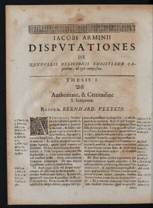 [...] Dispvtationes De Nonnvllis Religionis Christianae Capitibus, ab ipso compositae.