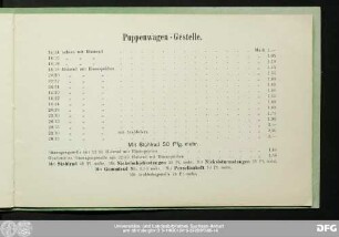 Puppenwagen-Gestelle.