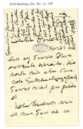 Brief an Ida Dehmel