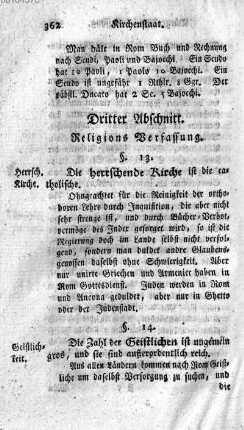 Dritter Abschnitt. Religions Verfassung