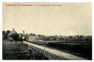 Kriegs-Erinnerungs-Karte: Totalansicht von Zonnebeke