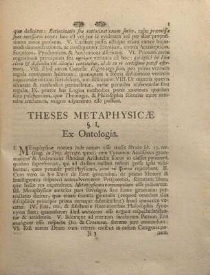 Theses metaphysicæ.