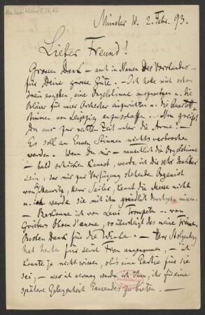 Brief an Franz Wüllner : 02.02.1893