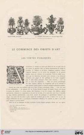 3: Le commerce des objets d'art et les ventes publiques