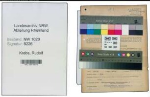 Entnazifizierung Rudolf Krebs , geb. 13.10.1903 (Kaufmann)