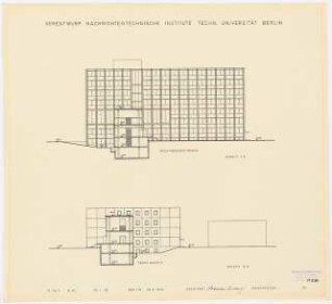 Nachrichtentechnische Institute der Technischen Universität Berlin Vorentwurf F: 2 Schnitte 1:200