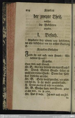 der zweyte Theil, welcher die Bekehrten angehet
