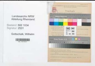 Entnazifizierung Wilhelm Gottschalk , geb. 15.01.1878 (Oberstleutnant)