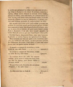 Prospectus de la caisse d'escompte du commerce