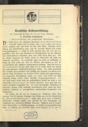 Monistische Geistesverbildung : Schluß