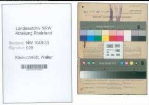 Entnazifizierung Walter Kleinschmidt , geb. 26.06.1908 (Lehrer)
