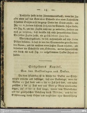 Siebzehntes Kapitel. Von den Balkenlagen und Decken