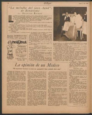 "La melodía del jazz-band", de Benavente