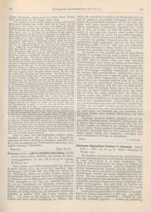462-463 [Rezension] Monumenta Reformationis Polonicae et Lithuanicae. Serie I, Heft 1