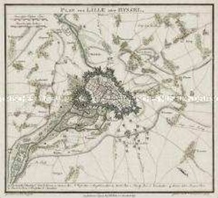 Plan von Lille oder Ryssel