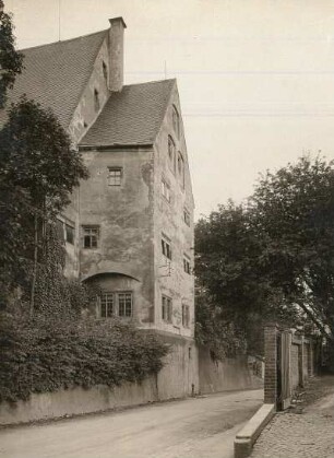 Frankenberg, Heimatmuseum : ehemaliges Rittergut, Neubau, Nordwest-Ansicht des Herrenhausgiebels