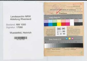 Entnazifizierung Heinrich Wuestefeld, geb. 27.01.1909 (Polizeibeamter)