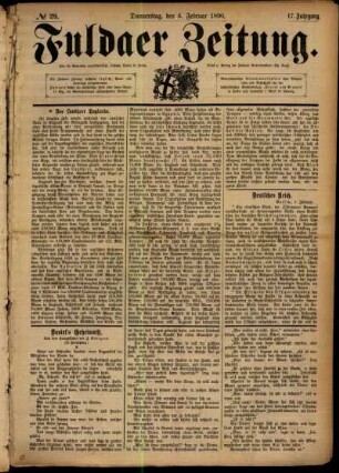 Ausgabe vom Donnerstag, den 06. Februar 1890.