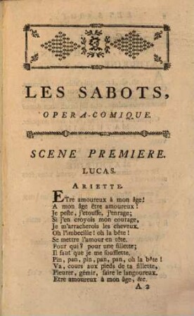 Les Sabots : Opera-Comique En Un Acte, Meslée D'Ariettes