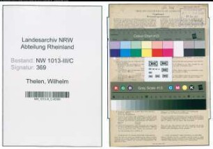 Entnazifizierung Wilhelm Thelen , geb. 09.07.1890 (Schreiner)
