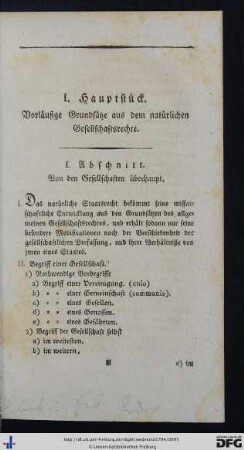 Kurze Systematische Darstellung des Allgemeinen Staatsrechtes.