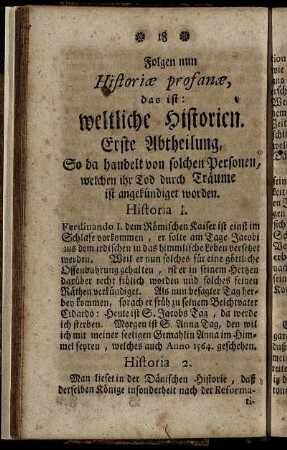 Historiæ profanæ, das ist: weltliche Historien.