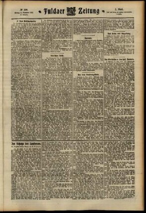 Zweite Ausgabe vom Montag, den 11. November 1912.