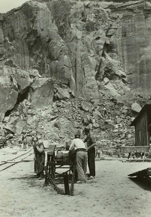 Elbsandsteingebirge, Steinbruch, Werksaufnahme