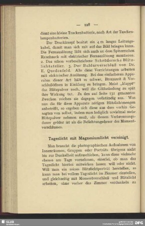 Tageslicht mit Magnesiumlicht vereinigt