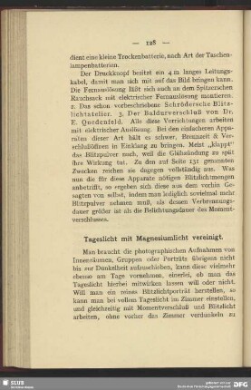 Tageslicht mit Magnesiumlicht vereinigt