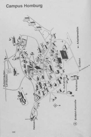 Lageplan Universitätskliniken Campus Homburg