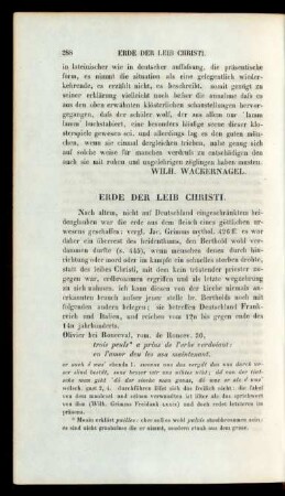 Erde Der Leib Christi.