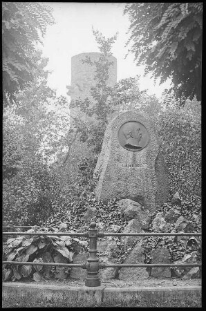 Oschatz. Bismarckdenkmal und Stadtmauerturm