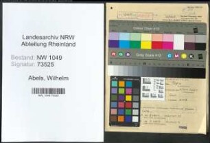 Entnazifizierung Wilhelm Abels , geb. 20.04.1920 (Kaufmaennischer Angestellter)