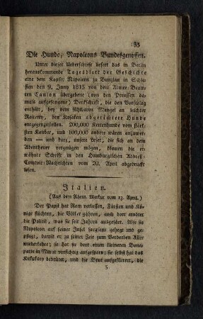 Die Hunde, Napoleons Bundesgenossen.
