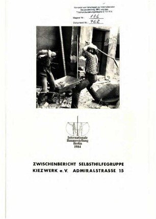 Bericht: Selbsthilfegruppe "Kiezwerk e.V.", Admiralstr. 15