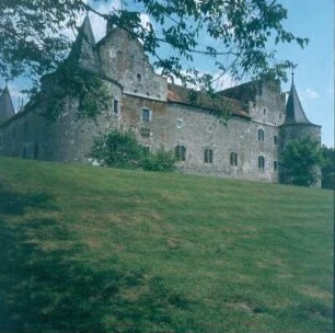 Breitenlohe. Blick zum ehem. Wasserschloss. Westseite