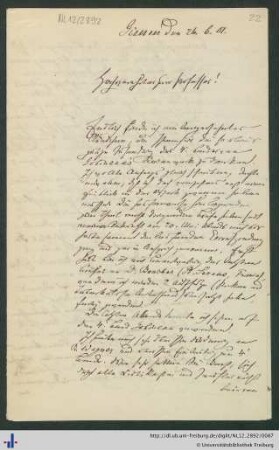 Brief vom 26.06.1901.