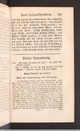 Fünfte Passions-Betrachtung.