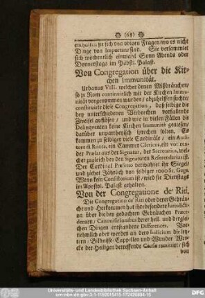 Vom Congregation über die Kirchen Immunität.