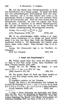 d. Kegel und Kegelstumpf.