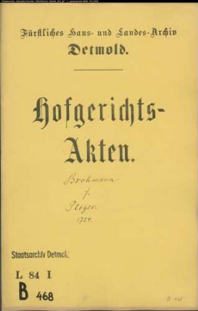 Brokmann, Apotheker in Minden gegen Plöger in Dehlentrup